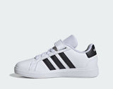 Adidas Grand Court 2 EL Bianco Nero Scarpe Bambino Sportive Sneakers IH5529