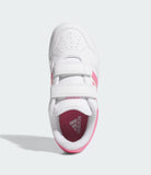 Adidas Hoops 4.0 Bianco Rosa Scarpe Bambina Sportive Sneakers JI0907