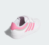 Adidas Hoops 4.0 Bianco Rosa Scarpe Bambina Sportive Sneakers JI0907