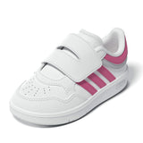 Adidas Hoops 4 Bianco Rosa Scarpe Infant Bambina Sportive Sneakers JI0910