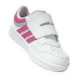 Adidas Hoops 4 Bianco Rosa Scarpe Infant Bambina Sportive Sneakers JI0910