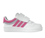 Adidas Hoops 4 Bianco Rosa Scarpe Infant Bambina Sportive Sneakers JI0910