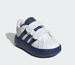 Adidas Grand Court 2 Bianco Blu Scarpe Shoes Infant Bambino Sportive Sneakers JI0979