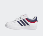 Adidas Hoops 4.0 Bianco Blu Scarpe Bambina Sportive Sneakers JI0910