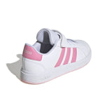Adidas Grand Court 2 Bianco Rosa Scarpe Bambino Sportive Sneakers JQ8002