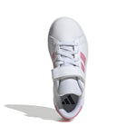 Adidas Grand Court 2 Bianco Rosa Scarpe Bambino Sportive Sneakers JQ8002