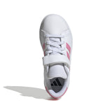 Adidas Grand Court 2 Bianco Rosa Scarpe Bambino Sportive Sneakers JQ8002