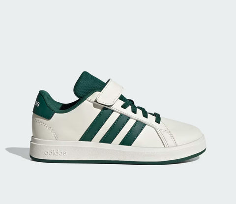 Adidas Grand Court 2 Bianco Verde Scarpe Bambino Sportive Sneakers JQ8004