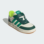 Adidas Breakbase Bianco Verde Scarpe Bambino Sportive Sneakers JR0206