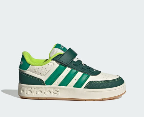 Adidas Breakbase Bianco Verde Scarpe Bambino Sportive Sneakers JR0206
