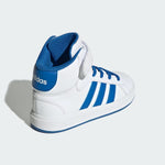 Adidas Grand Court Mid Bianco Azzurro Scarpe Bambino Sportive Sneakers JR0800