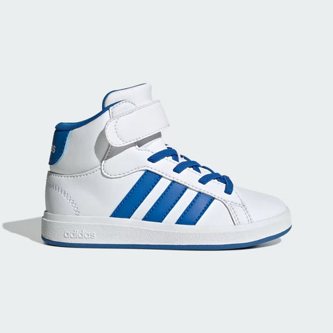 Adidas Grand Court Mid Bianco Azzurro Scarpe Bambino Sportive Sneakers JR0800