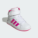 Adidas Grand Court Mid Bianco Fucsia Scarpe Bambina Sportive Sneakers JR0806