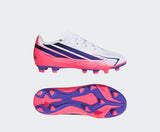Adidas F50 Hyperfast Club FG Bianco Bambino Scarpe Erba Calcio KK1308