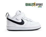 Nike Court Borough Low 2 Bianco Nero Scarpe Bambino Infant Sneaker BQ5453 104