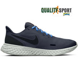 Nike Revolution 5 Blu Grigio Scarpe Uomo Sportive Running Palestra BQ3204 404