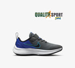 Nike Star Runner Grigio Blu Scarpe Shoes Bambino Sportive Palestra DA2777 013