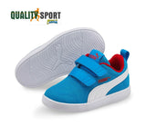 Puma Courtflex V2 Mesh Azzurro Scarpe Infant Bambino Sportive Sneakers 371759 10