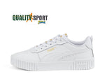 Puma Carina 2.0 Tape Bianco Oro Scarpe Shoes Donna Sportive Sneakers 385850 01