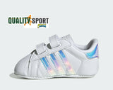 Adidas Superstar Crib Bianco Scarpe Infant Bambina Culla Sneakers BD8000