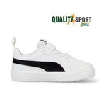 Puma Rickie Bianco Nero Scarpe Shoes Infant Bambino Sportive Sneakers 384314 03