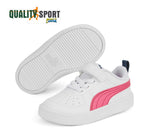 Puma Rickie AC Bianco Fucsia Scarpe Infant Bambina Sportive Sneakers 384314 12