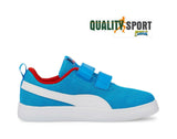 Puma Courtflex Azzurro Scarpe Shoes Bambino Sportive Sneakers 371758 10