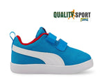 Puma Courtflex V2 Mesh Azzurro Scarpe Infant Bambino Sportive Sneakers 371759 10