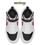 Nike Court Borough Mid Bianco Rosso Scarpe Bambino Sportive Sneakers CD7783 110