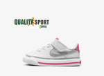 Nike Court Legacy Bianco Rosa Scarpe Infant Bambina Sportive Sneakers DA5382 111