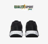 Nike Revolution 6 Nero Giallo Scarpe Uomo Sportive Running Palestra DC3728 013