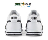 Puma ST Runner Pelle Bianco Nero Scarpe Shoes Uomo Sportive Sneakers 384855 09