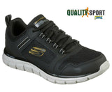 Skechers Track Knockhill Nero Scarpe Uomo Running Palestra 232001 BKGD