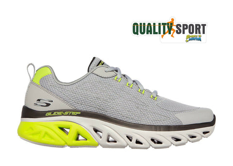 Skechers Glide Step Grigio Scarpe Uomo Sportive Running Palestra 232268 GRY