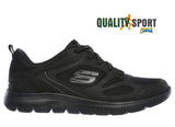 Skechers Summits Suited Nero Scarpe Shoes Donna Sportive Running 12982 BBK