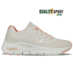 Skechers Arch Fit Beige Scarpe Shoes Donna Sportive Sneakers 149057 NTCL