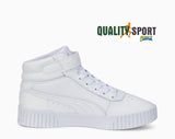 Puma Carina 2 Mid Bianco Scarpe Shoes Donna Sportive Sneakers 385851 02