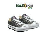 Converse CT AS Eva Lift OX Nero Glitter Scarpe Bambina Sportive Sneakers 372742C