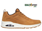 Skechers Uno Stacre Beige Scuro Scarpe Uomo Sportive Sneakers 52468 WSK