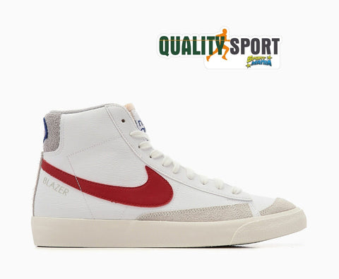 Nike Blazer Mid '77 Bianco Rosso Scarpe Uomo Sportive Sneakers DH7694 100