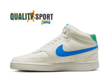 Nike Court Vision Mid Beige Azzurro Scarpe Donna Sportive Sneakers CD5436 105