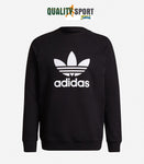 Adidas Originals Trefoil Hoody Nero Felpa Cappuccio Uomo Cotone Garzato H06667