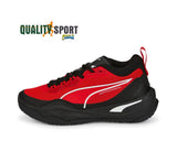 Puma Playmaker Rosso Nero Scarpe Ragazzo Sportive Basketball 387353 02