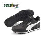 Puma ST Runner Pelle Nero Bianco Scarpe Shoes Uomo Sportive Sneakers 384855 06