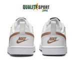 Nike Court Borough Bianco Oro Scarpe Donna Sportive Sneakers BQ5448 116