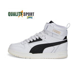 Puma RBD Game Bianco Nero Oro Scarpe Shoes Ragazzo Sportive Sneakers 386172 01