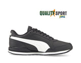 Puma ST Runner Pelle Nero Bianco Scarpe Shoes Uomo Sportive Sneakers 384855 06