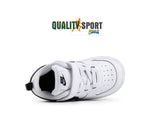 Nike Court Borough Low 2 Bianco Nero Scarpe Bambino Infant Sneaker BQ5453 104