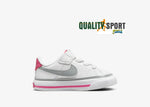 Nike Court Legacy Bianco Rosa Scarpe Infant Bambina Sportive Sneakers DA5382 111