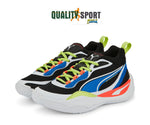 Puma Playmaker Nero Multicolor Scarpe Ragazzo Sportive Basketball 387353 04